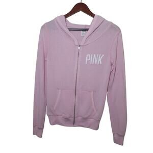 Victoria's Secret Pink hoodie size XS full zip long sleeve spellout pockets